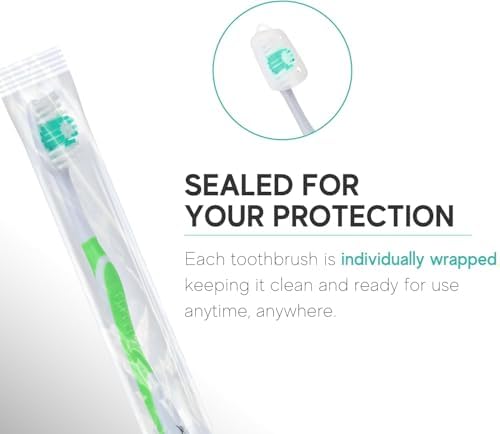 Bulk Toothbrushes Pack - 148 Individually Wrapped Toothbrushes for Travel, Hotels, AirBnB Guests, Relief Missions, and Donations - Disposable Toothbrush Pack for Adults and Kids