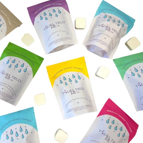 Lemongrass Shower Steamers, Aromatherapy Shower Steamers, Shower Tablets Aromatherapy, Shower Steamers with Essential Oils, Shower Bombs Made in the USA, Stress Relief and Self Care, Self Care Gifts