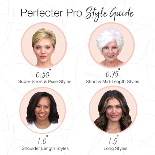 CALISTA Perfecter Pro Heated Round Brush | Lift, Volumize, and Style with No Heat Damage for Healthier-Looking Hair | 4 Sizes for Most Hair Types | Dual Voltage & Adjustable Temp (1.0, Rose Gold)