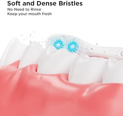 cleaings® Disposable Toothbrushes with Toothpaste - 4-in-1 Mini Travel Toothbrushes, Built-in Tongue Scraper, Floss & Picks for On-The-Go, Camping, Work (Mint)