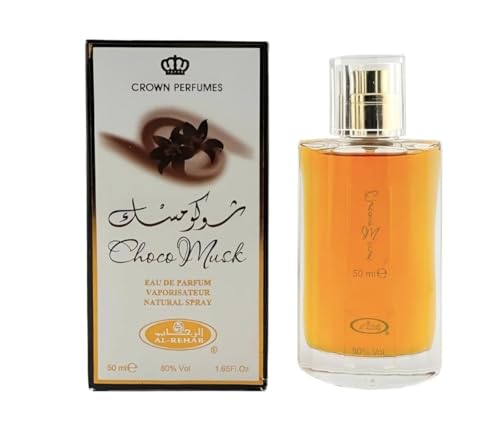 Choco Musk 50ml and 6ml Eau de Parfum Spray oil for Men/Women Cologne-Rich Chocolate & Musk (Pack of 2)