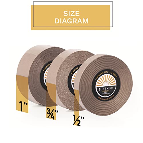 Daily Wear Hair System Double Sided Tape Roll 1-14 Day Hold - 1" x 12yds - Liberty Red Liner Wig Tape - Doublesided Ultra Hold Hair Tape for Wigs, Toupee, Hair Systems