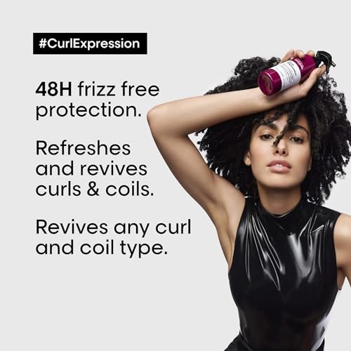 L'Oréal Professionnel Paris Curls Reviver For Curly and Coily Hair - Revives Curls With Frizz Control - Sulfate, Silicone, Paraben and Alcohol-Free