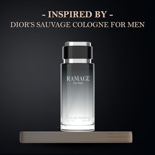 Cologne for Men – INSPIRED by A WORLD RENOWNED MEN’S PERFUME – Bergamot, Pepper, Vanilla, Ambroxan – Sexy, Bold, Fresh, Long-Lasting Eau De Parfum 100ml (3.4 fl oz)