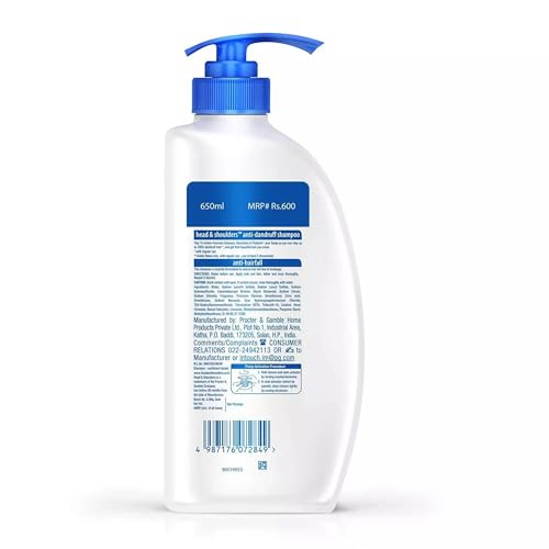 Head & Shoulders Anti Hair fall Shampoo, 2 Pack Anti Dandruff Shampoo, Relieves Dry Scalp and Repairs Damage, Fresh Scent, 22 oz Pump Bottles