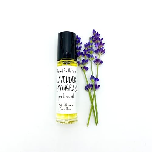 Lavender Lemongrass Perfume Oil, Natural Scent Made with Essential Oils