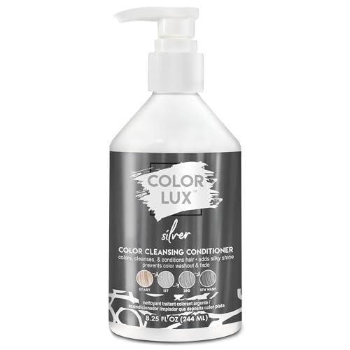 Color Cleansing Conditioner, Silver, 3-in-1 Color Depositing Formula, Vegan, Sulfate-Free, Paraben-Free, 8.25 oz