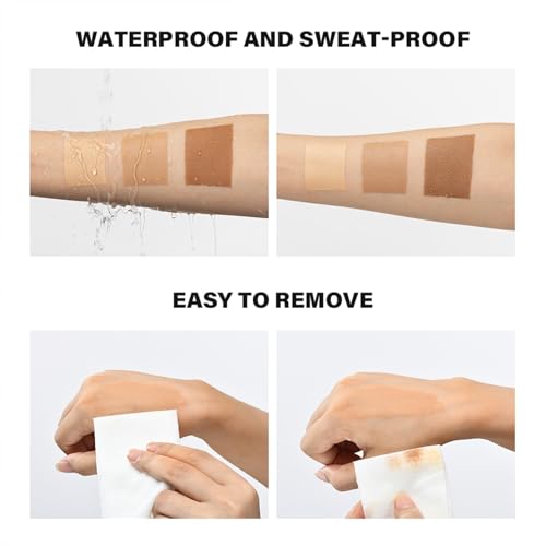 Leg Makeup Waterproof No Transfer | Scar & Tattoo Cover Up Foundation with Brush for Legs & Body, Long-Lasting Flawless Finish, Lightweight Formula for All Skin Tones (#2)