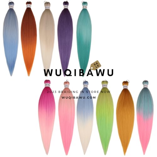 Brown Blonde Braiding Hair Pre stretched Box Braiding Hair Extensions Feed in Braids