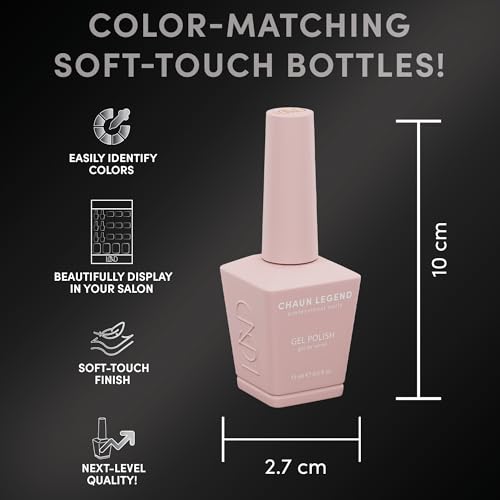 Chaun Legend UV Gel Nail Polish, 0.5 Ounce Long Lasting Salon Quality, Bubble Free Professional Manicures, Quick Dry, High Shine, Black Diamond LG5080 (opaque black)