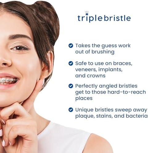 Compatible with Philips Sonicare® ONLY- Three Headed Replacement Toothbrush Heads - Fits ONLY Sonicare Models: DiamondClean, Flexcare+, HealthyWhite+, 2 Series Plaque Control (Soft Bristles - 3 Pack)