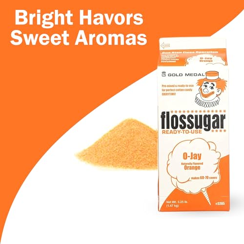Concession Essentials - GM-Orange Floss-1ct Cotton Candy Floss Sugar Orange -1 Carton