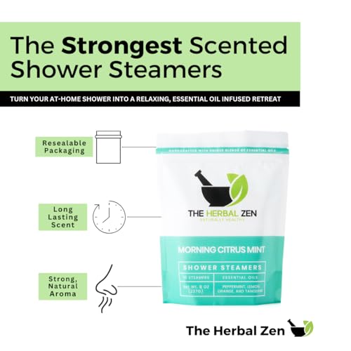 Citrus Shower Steamers Aromatherapy with Essential Oils, Made in the USA Shower Bombs, Shower Bomb Aromatherapy, Gifts for Women, Spa Day Gifts, Self Care Gift, Birthday Gifts, Mothers Day Gift