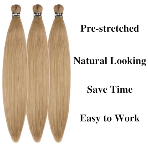 Brown Blonde Braiding Hair Pre stretched Box Braiding Hair Extensions Feed in Braids