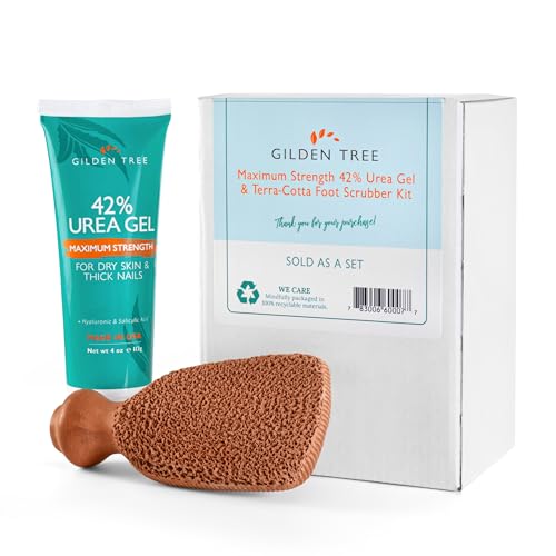 Callus Remover Gel + Foot Scrubber Kit - Pedicure Tools for Dry Cracked Heels