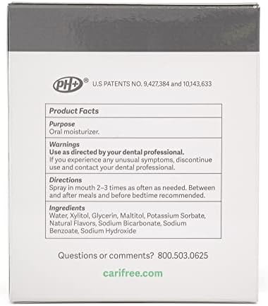 CariFree Oral Spray, Mint Flavored, Xylitol for Moisturization, Neutralizes pH, Fluoride-Free, Freshen Breath, Recommended by Dentists, Made in The U.S.A. 4 Bottles (1 fl. oz. Each)