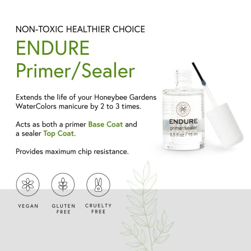 Honeybee Gardens Endure Primer Sealer for Nails, 0.5 fl oz.