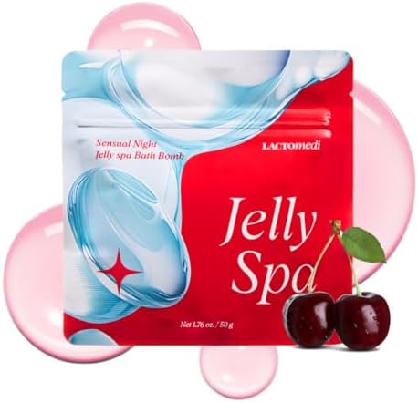 Jelly Spa Bath Bomb | Bath Slime for Couples | Romantic Cherry Scented Powder-to-Jelly Spa | pH-Balanced Formula with LACTO BVTC™ | 50g x 3EA