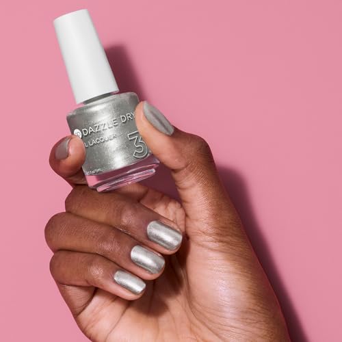 Dazzle Dry Nail Lacquer (Step 3) - Love Potion - A true metallic silver. Full-coverage metallic. (0.5 fl oz)