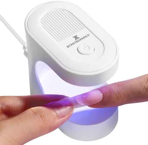 BTArtboxnails Handy Mini Nail Lamp - Fast Cure UV Nail Dryer for Gel Nails, Portable LED Nail Light with 2 Timer for All Gel Polish