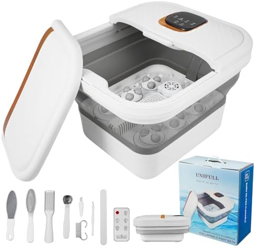 Collapsible Foot Spa Bath with Heat, Motorized Massager, Touch Screen, Foot Pedicure Kit, Temperature Control, Pedicure Foot Spa, Foot Bath
