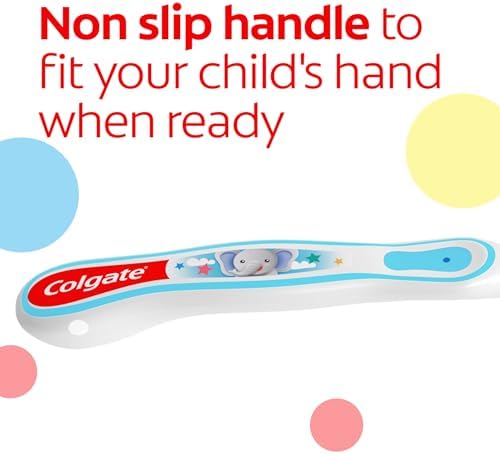 Colgate My First Baby and Toddler Toothbrush, Extra Soft Toothbrush, 6 Count