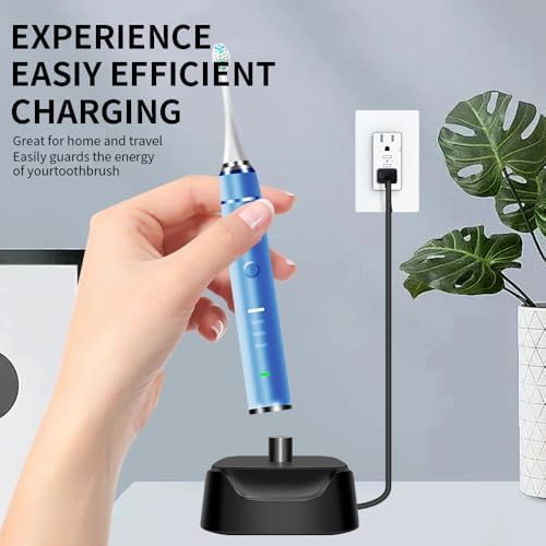 Charger for AquaSonic Electric Toothbrush, Replacement Charger Base for Aqua Sonic Black/Vibe Series Electric Toothbrush, Waterproof (Black)