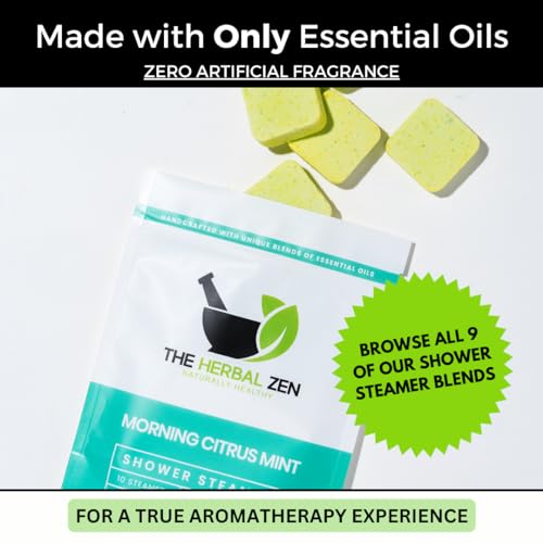 Citrus Shower Steamers Aromatherapy with Essential Oils, Made in the USA Shower Bombs, Shower Bomb Aromatherapy, Gifts for Women, Spa Day Gifts, Self Care Gift, Birthday Gifts, Mothers Day Gift