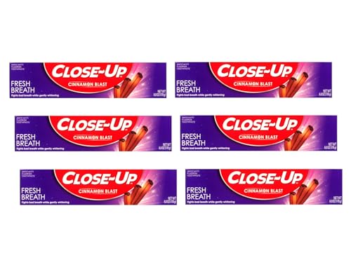 Close-Up Cinnamon Anticavity Flouride Toothpaste 6 Ounce (Pack of 6)
