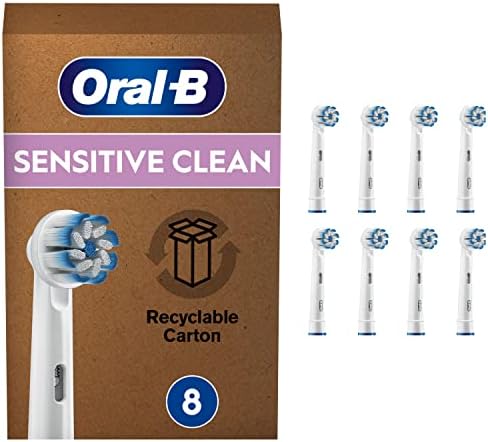 Braun Oral-B 4210201320180 Sensitive Clean Toothbrush Heads for Our Gentle Cleaning, in Letterbox Packaging Pack of 8