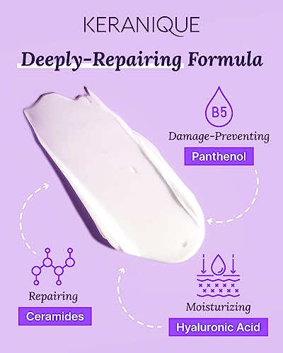 Keranique Hair Mask: Deep Repair & Hydration for Dry, Damaged Hair - Keratin Protein Boost for Fine Strands - Intense Moisturizer for Women