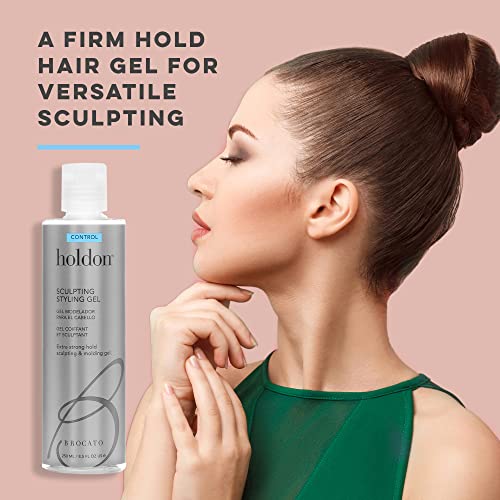 Holdon Control Sculpting Styling Gel, 8.5 Fl Oz | Extra Strong Hold Scalping, Shaping, & Molding Gel | For All Hair Types Men & Women