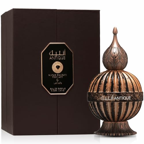 Lattafa Niche Emarati Antique – Gourmand, Woody, Floral, Spicy – Eau de Parfum for Everyone, 3.4 Ounce / 100 ml