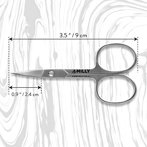 High Carbon Stainless Steel Professional Nail Scissors for Manicure | Razor Sharp Curved Blade Beauty Scissors for Women (Silver)