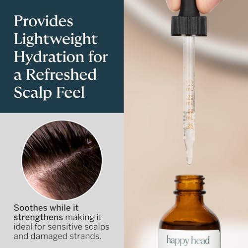 Happy Head Hair Regrowth Serum – Leave-In Scalp & Hair Treatment with Procapil®, Biotin & Rosemary – Lightweight Formula – 2oz