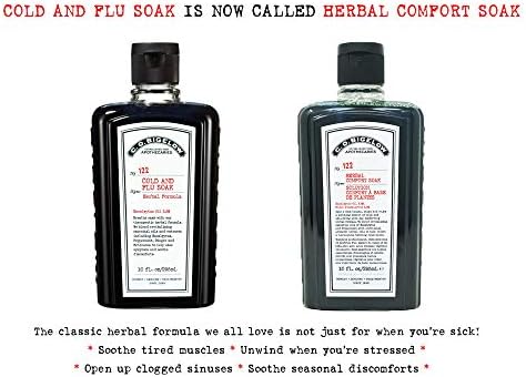 C.O. Bigelow Herbal Comfort Soak (Cold and Flu Soak) Herbal Formula with Eucalyptus Oil, Peppermnint, Ginger, Echinacea, and Tea Tree Oil - No. 122, 10 fl oz