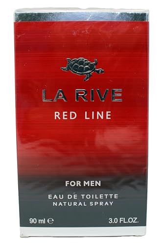 LA RIVE Red Line, 3 oz Eau De Toilette Spray for Men. Ships with tracking no.