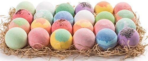 Bulk Bath Bombs Gift Set - 24 Nurture Me Organic Bath Bomb Kit - Moisturizing Bath Bombs Bath Gift Set – Best Birthday Gifts for Women, Mom, Girls, Teens, Her