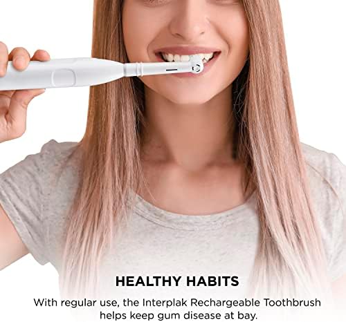 Interplak by Conair Opti-Clean Cordless Rechargeable Toothbrush Power Plaque Remover, Color May Vary