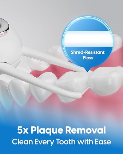 C1S Reusable Flosser Set, Auto-Restringing Flosser with Replaceable Floss Capsule, Multi-Hygiene, Portable Travel Floss, Recyclable Zero Waste, Super Mint (Abyss Black)