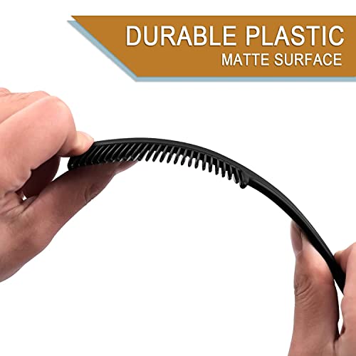 Bulk Hair Combs Pack of 100 - Individually Wrapped for Women, Kids, Hotel, Airbnb, Shelter, Nursing Home, Charity, and Church (Black)