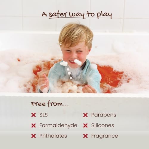 Honeysticks Kids Bubble Bath 3 Pk (Blue, Red, Yellow): Non-Toxic, Plant Based, Non Irritating - Changes Water Color and Creates Super Foaming Bath Bubbles - Safe for Toddlers 1-3, Kids 4-8, Bath Toys