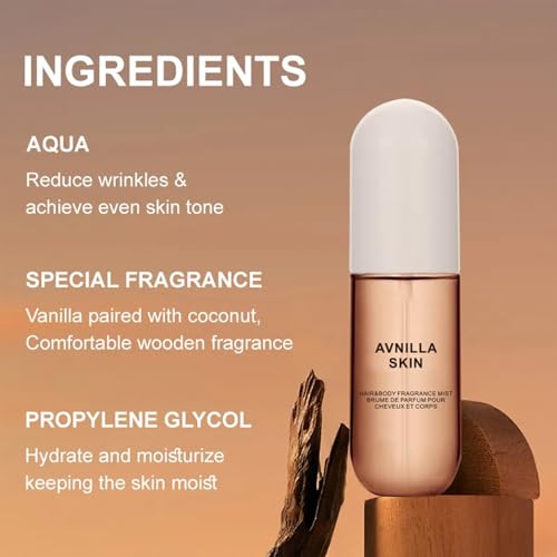 Heavy Cream & Vanilla Perfume Fragrance Mist, Sweat-Proof Portable Elegance, Body Spray for Men Long-Lasting Scent, for Hair & Body Vanillas Skin Hair Perfume (1)