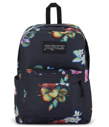 JanSport SuperBreak Backpack - Durable, Lightweight Premium Backpack - Floral Glitch