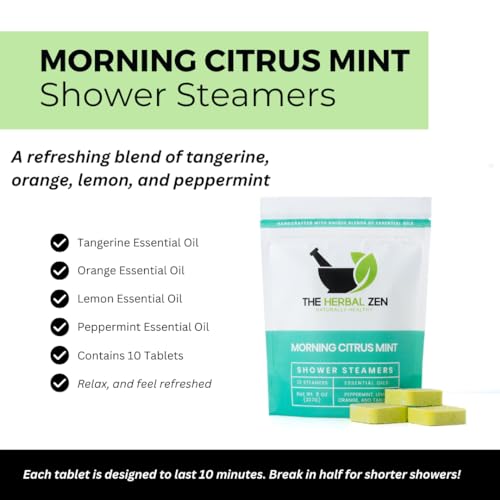 Citrus Shower Steamers Aromatherapy with Essential Oils, Made in the USA Shower Bombs, Shower Bomb Aromatherapy, Gifts for Women, Spa Day Gifts, Self Care Gift, Birthday Gifts, Mothers Day Gift