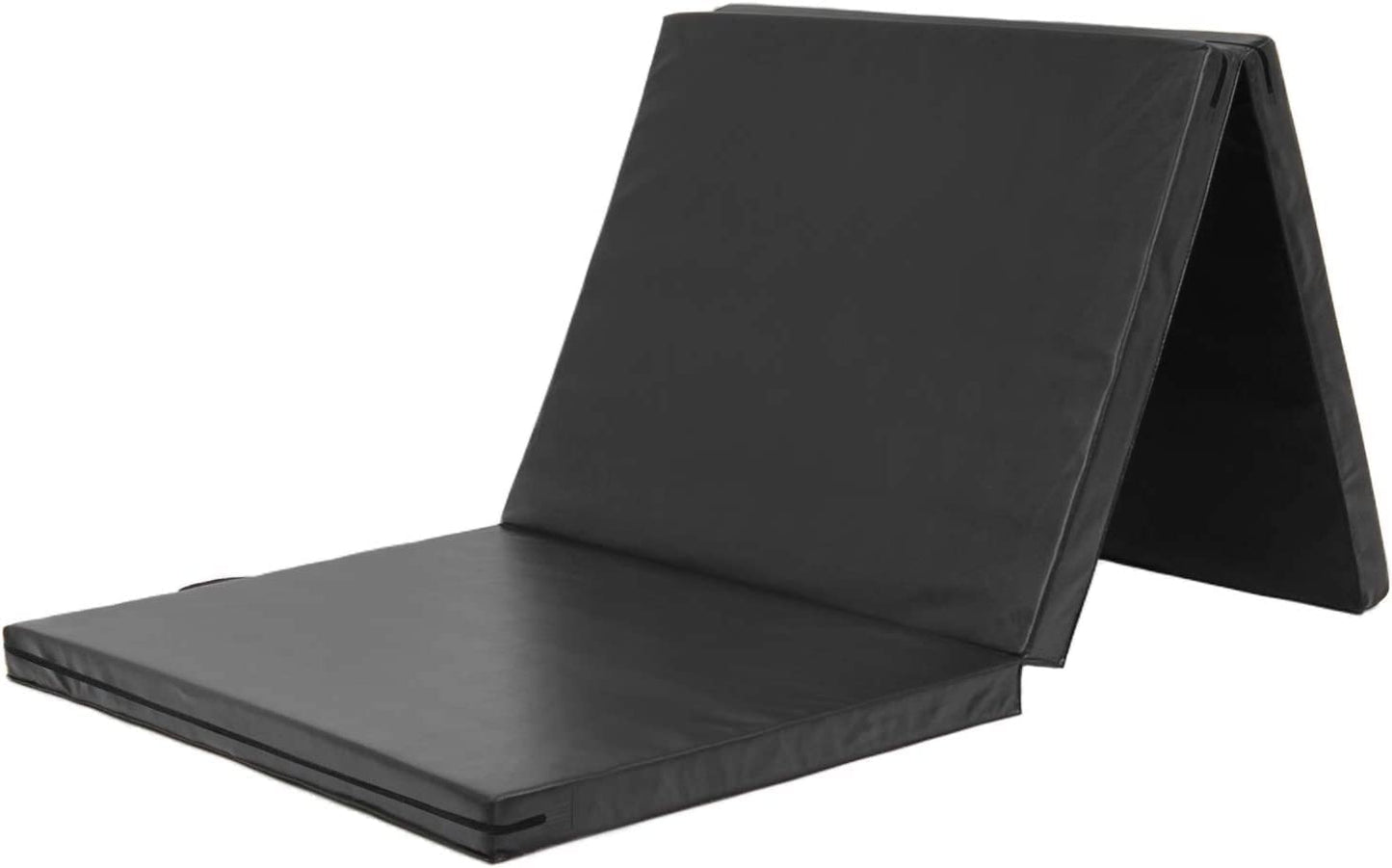 KaRaDaStyle Gymnastics Mat 3-Folding Stretch Mats 71"x31"x2" Exercise Muscle Training Children Play Horizontal Bar Mat Yoga Sports Soundproof Home Use (Black/3-fold)