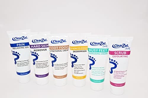 Clearzal Busy Feet Cooling Energizing Foot Cream, Packed with Menthol for Pain Relief for Tired Achy Feet, Refreshes and Rejuvenates, Helps to Provide Relief from Neuropathy, 3.4 Ounce Tube