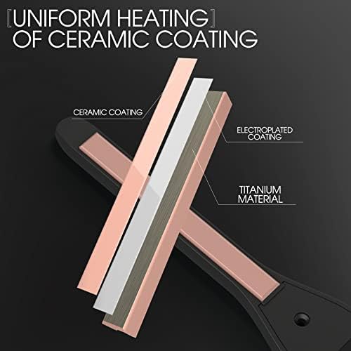 K&K Mini Flat Iron for Short Hair 3/10 inch Small Hair Straightener for Pixie & Beard creamic Flat Iron for Women Dual Voltage, Auto Shut Off