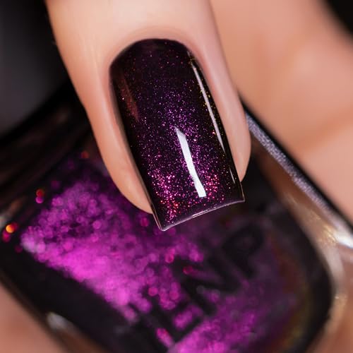 ILNP Bewitched - Blackened Eggplant Shimmer Nail Polish - Vegan, Cruelty Free, Non Toxic