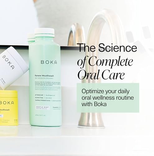 Boka Renew Mouth Wash for Adults - Mouthwash Alcohol Free, Mouth Rinse Fluoride Free Mouthwash, Freshens Breath, Oral Rinse Mouthwash No Alcohol, Mouth Wash for Gums, Mouthwash Gum Health